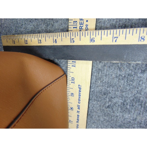 Michael Kors Jet Set Travel Charlotte Tote Acorn Brown Saffiano Leather Purse - Picture 3 of 16